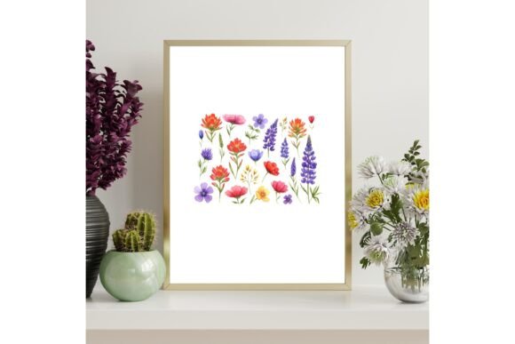 Wyoming Floral Map Printable