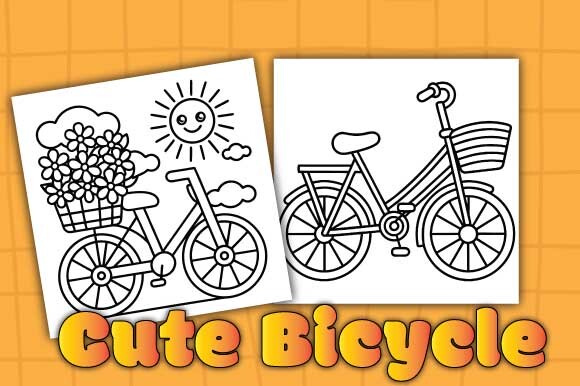 50 Super Cute Bicycle Coloring Pages