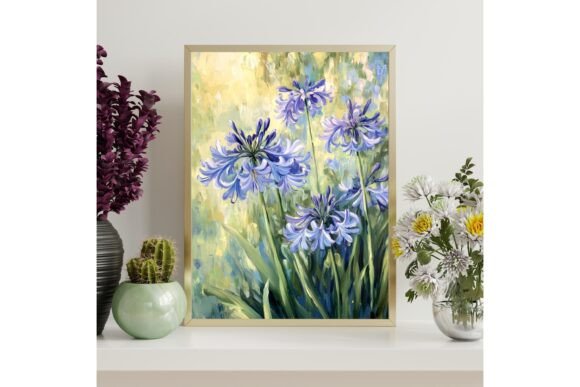 Agapanthus Painting Printable Wall Art