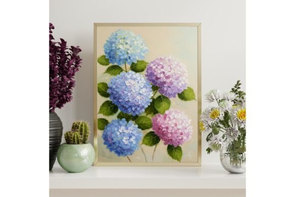 Blue Hydrangea Printable Wall Art