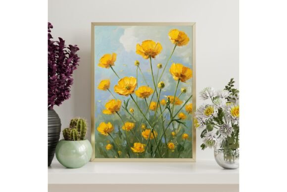 Buttercup Floral Print Wall Art