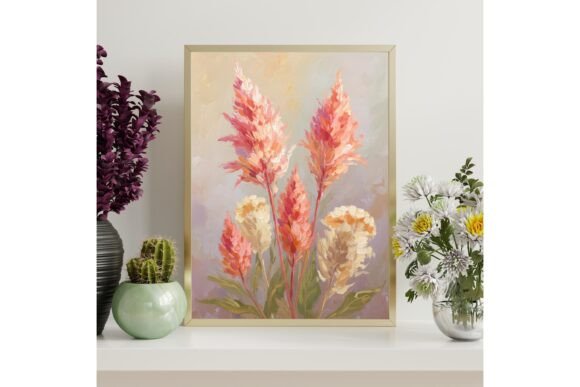 Celosia Floral Printable Wall Art