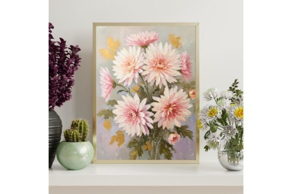 Chrysanthemum Floral Printable Wall Art