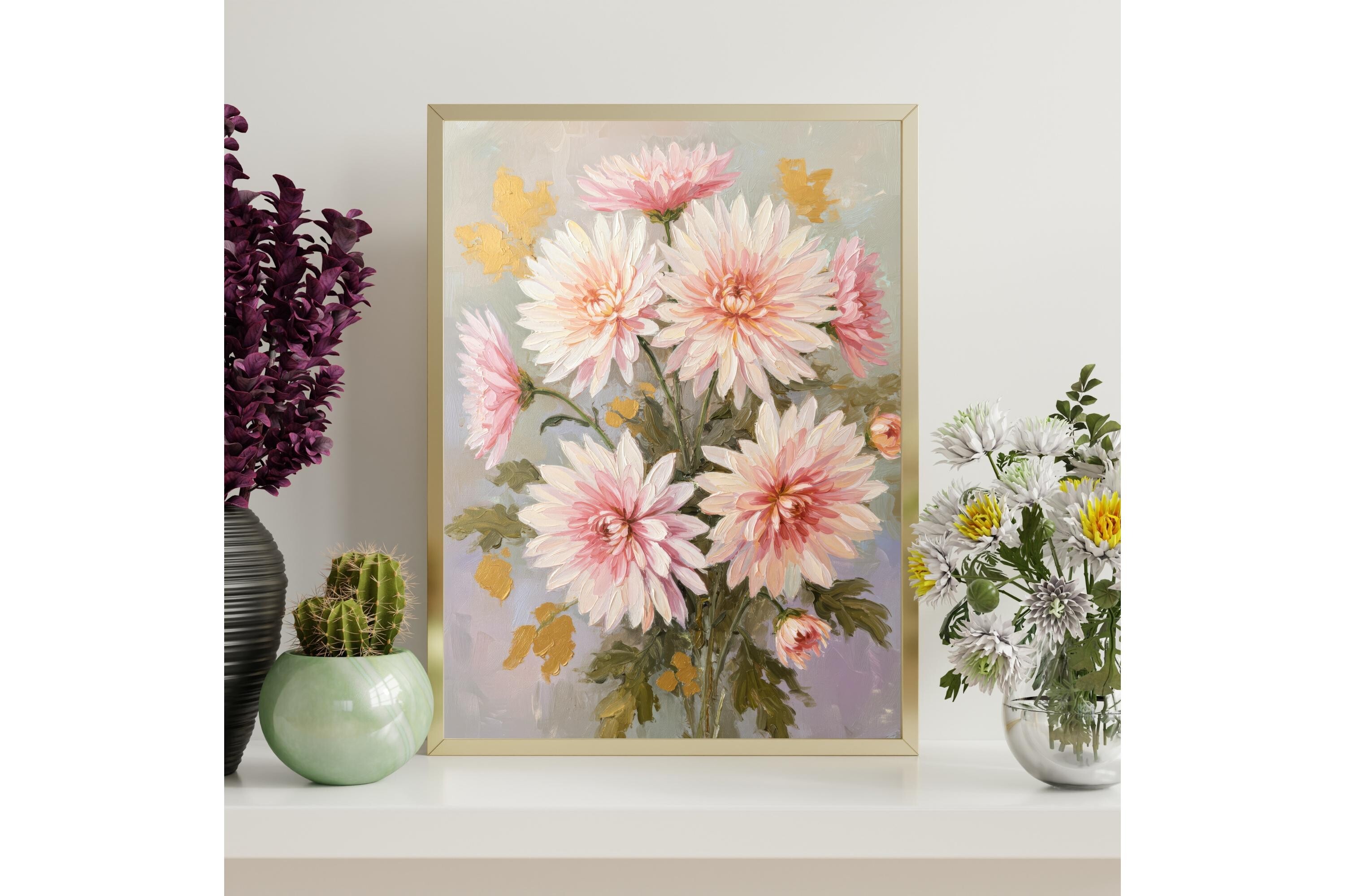 Chrysanthemum Floral Printable Wall Art