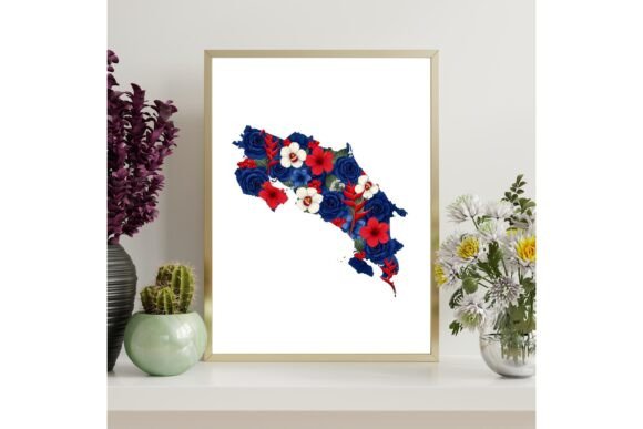 Costa Rica Map Printable Wall Art