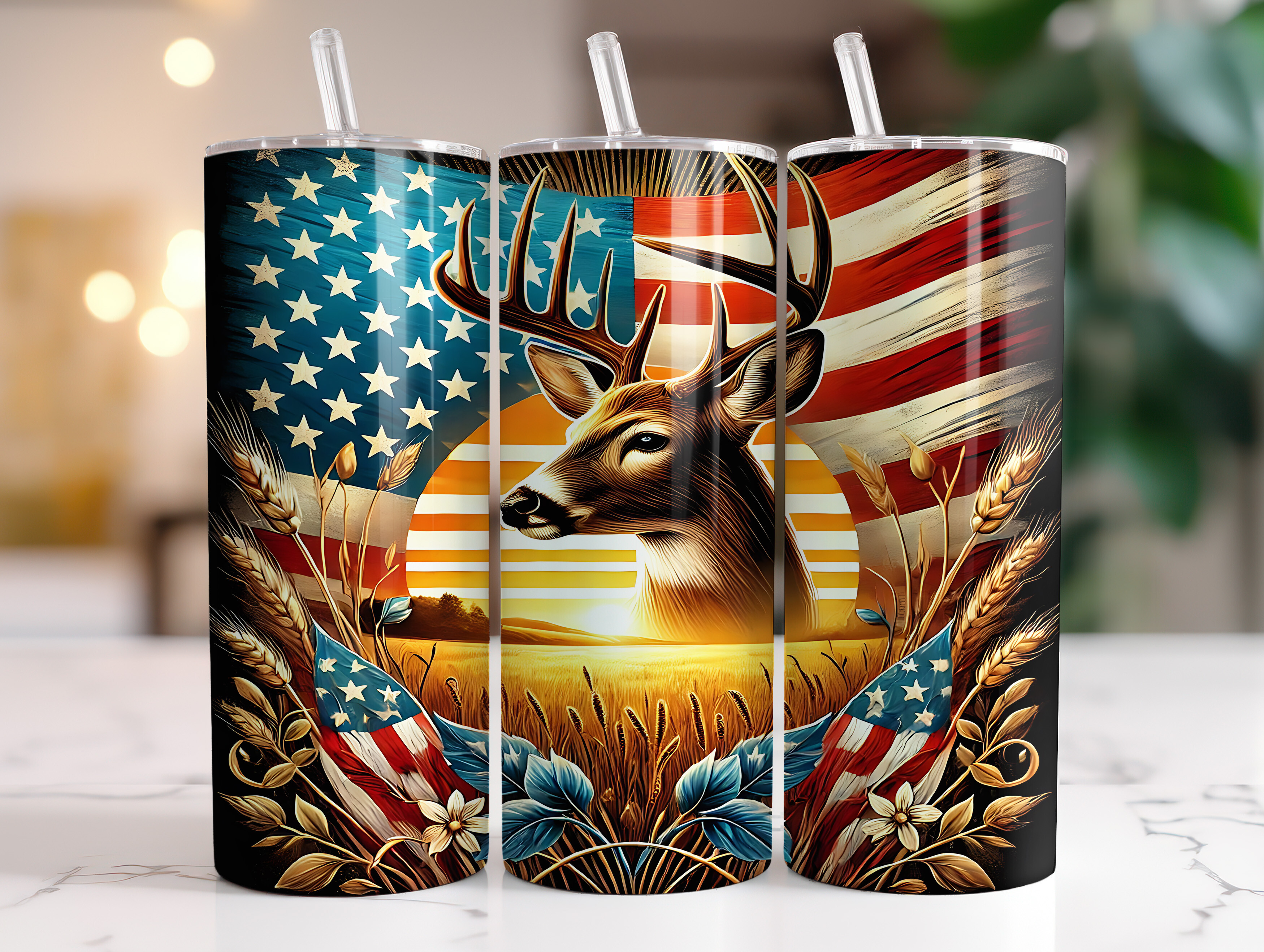 Deer 20 Oz Tumbler Wrap PNG Sublimation Graphic by RahatKDP · Creative ...