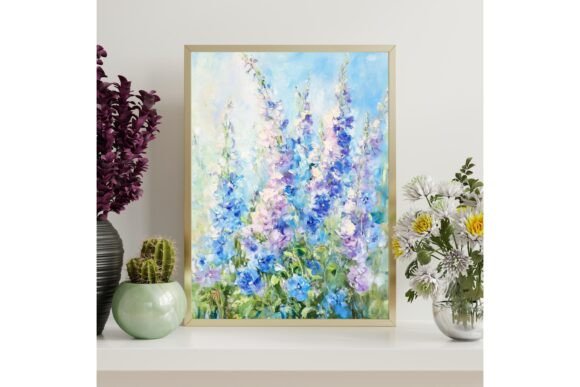 Delphinium Floral Printable Wall Art