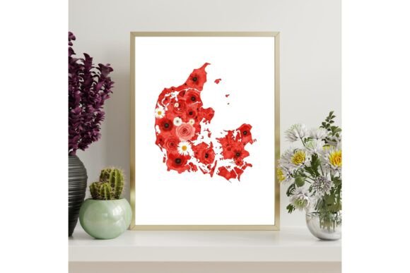 Denmark Map Printable Wall Art