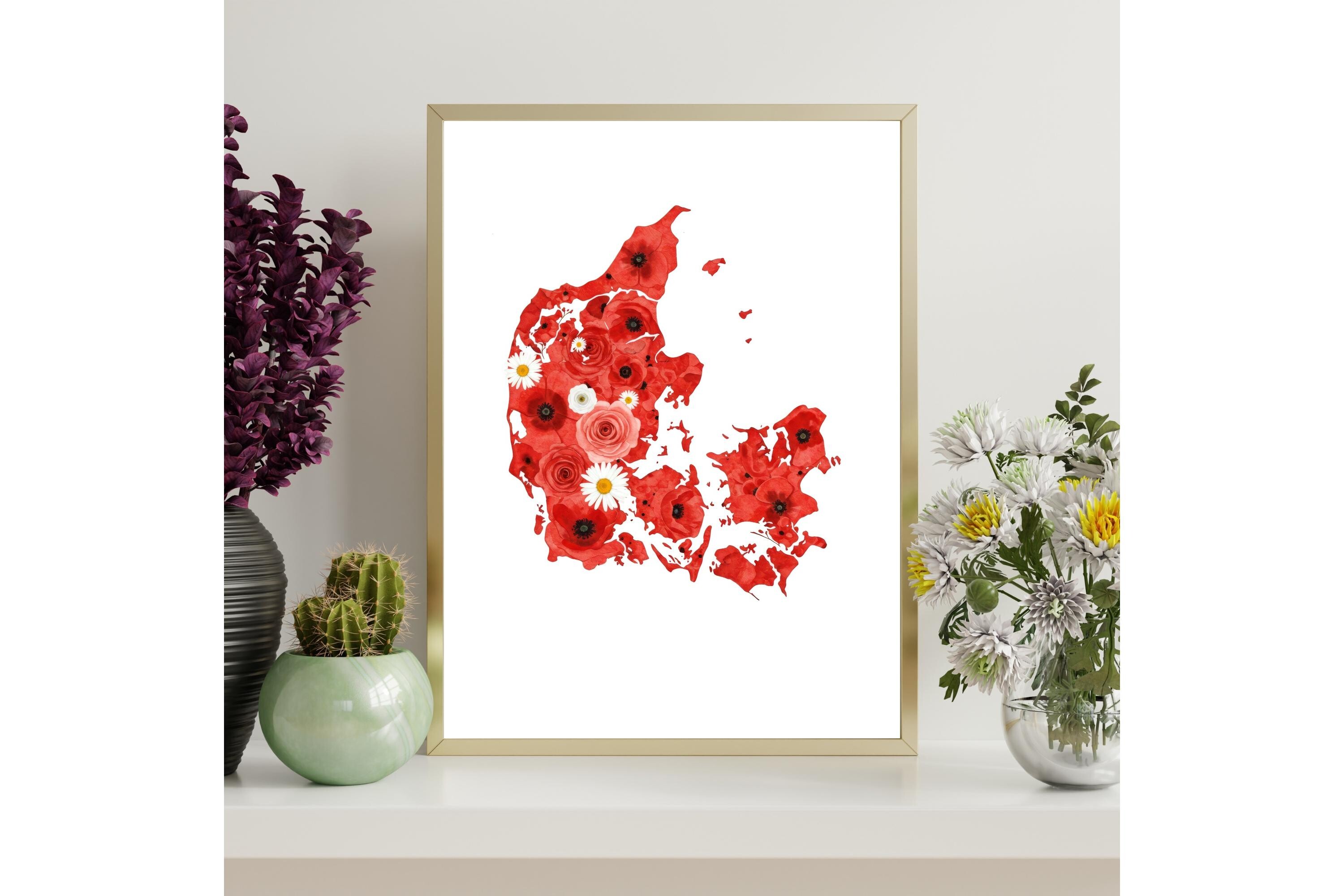 Denmark Map Printable Wall Art