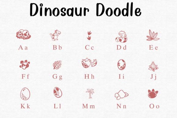 Dinosaur Doodle Font - Preview 1