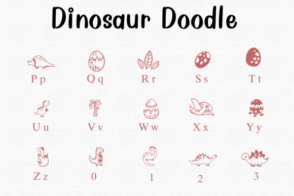 Dinosaur Doodle Font - Preview 2