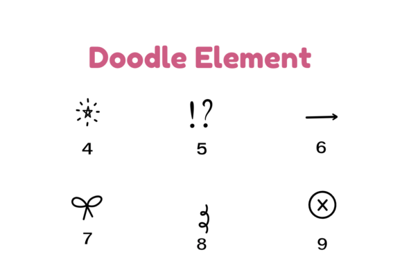 Doodle Element Font font preview - 6