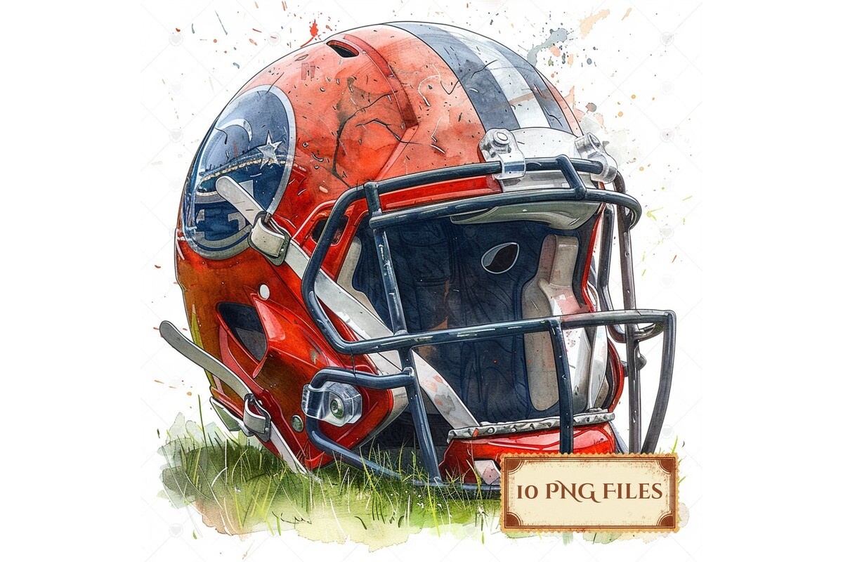 Football Helmet Scrapbook Clipart