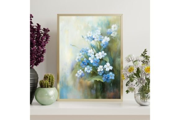Forget Me Not Watercolor Printable Wall