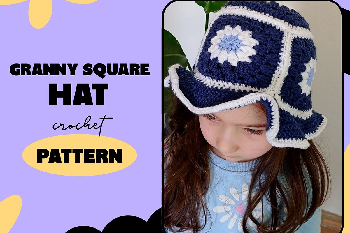 Granny Square Hat Crochet Pattern