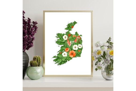 Ireland Map Outline Printable Decor
