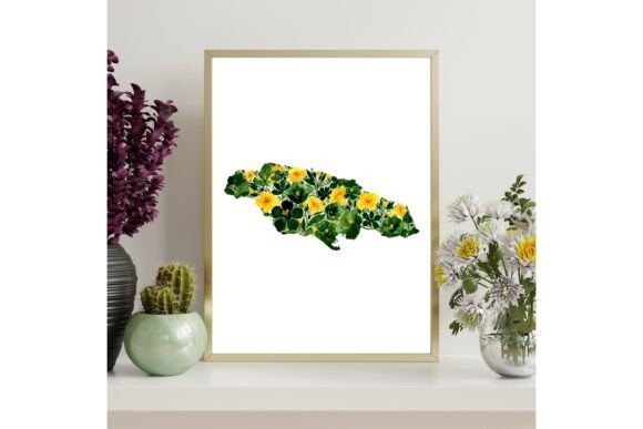 Jamaica Map Printable Wall Art