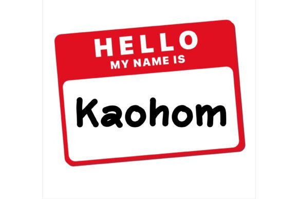 Kaohom Font PNG with transparent background - Preview 4