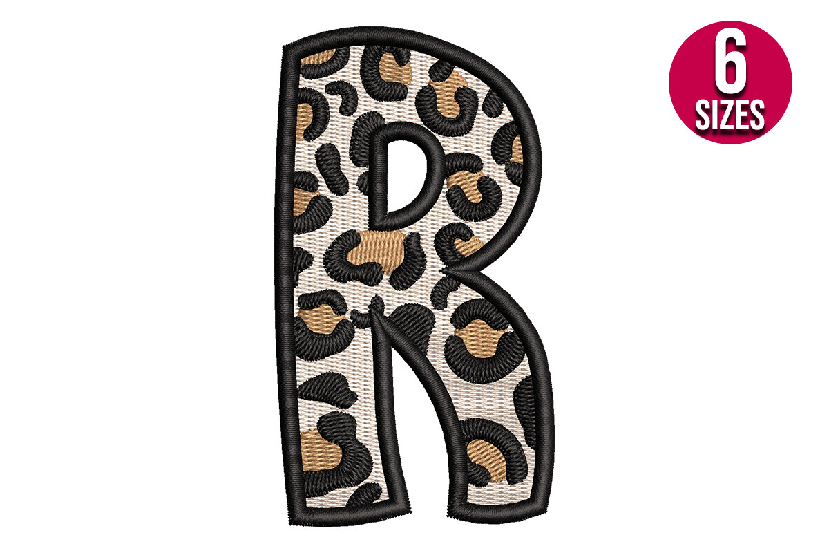 Leopard Print Alphabet Font Letter R · Creative Fabrica