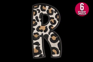 Leopard Print Alphabet Font Letter R · Creative Fabrica