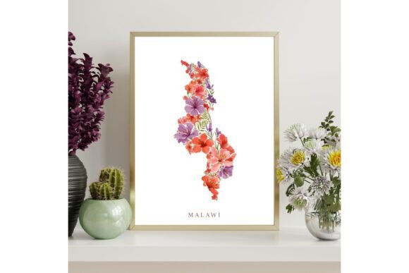 Malawi Map Printable Wall Art