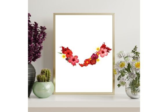 Malaysia Floral Map Printable Wall Art