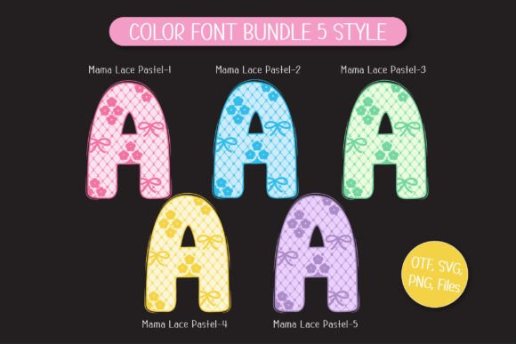 Mama Lace Pastel Font font preview - 1