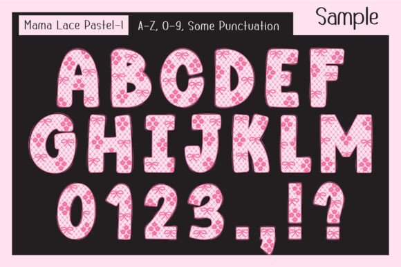 Mama Lace Pastel Font font preview - 2