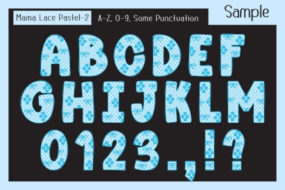 Mama Lace Pastel Font font preview - 3