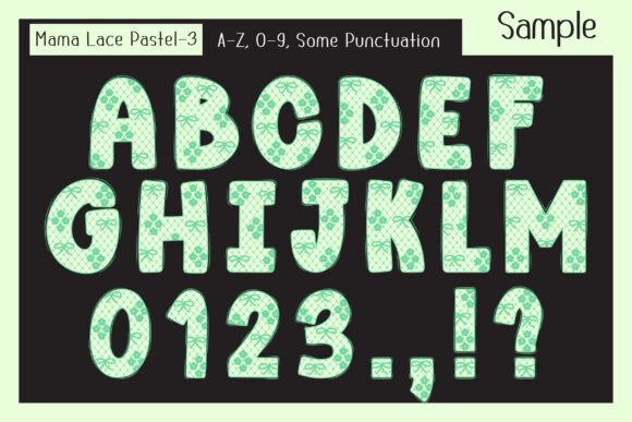 Mama Lace Pastel Font font preview - 4