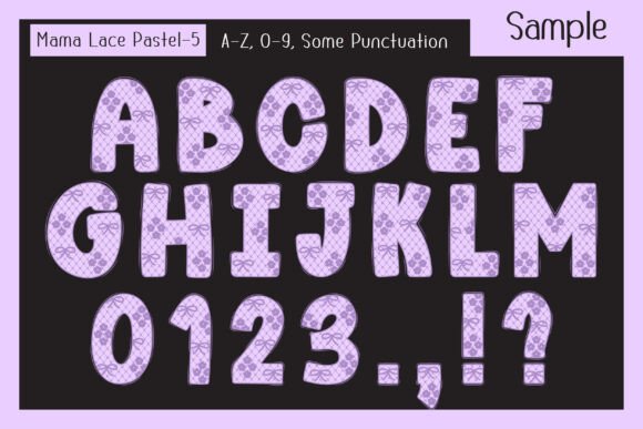 Mama Lace Pastel Font font preview - 6