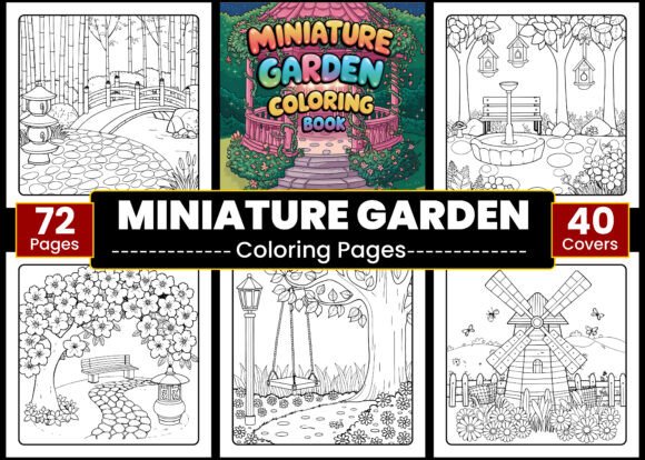 Garden Corners Bold Easy Coloring Pages Graphic by MH Design Nest ...