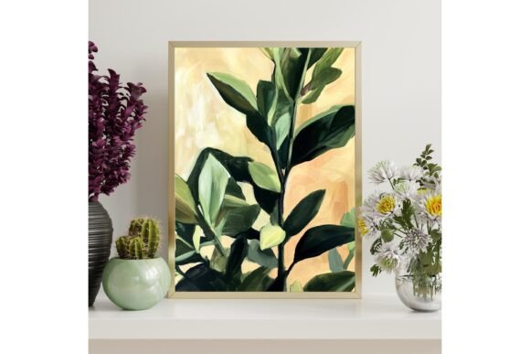 Modern ZZ Plant Botanical Wall Art