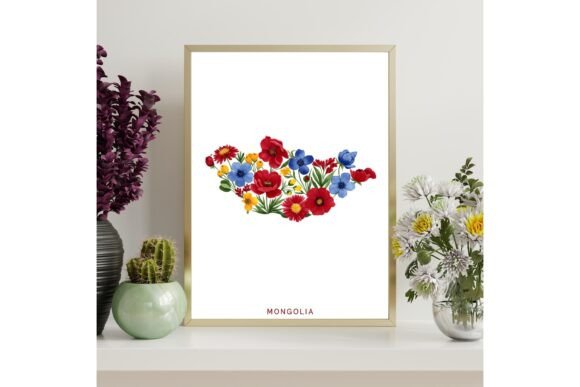 Mongolia Map Printable Wall Art