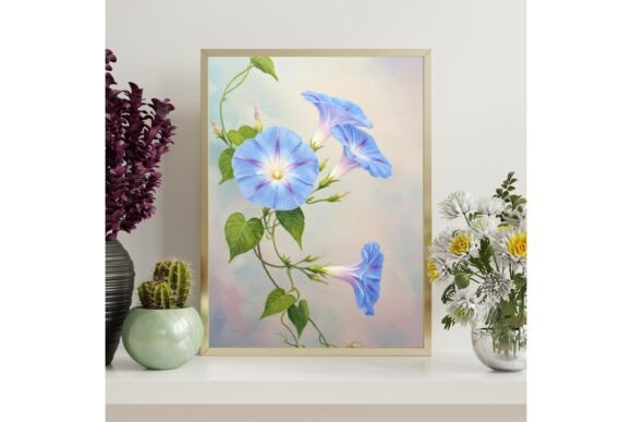 Morning Glory Botanical Printable Wall