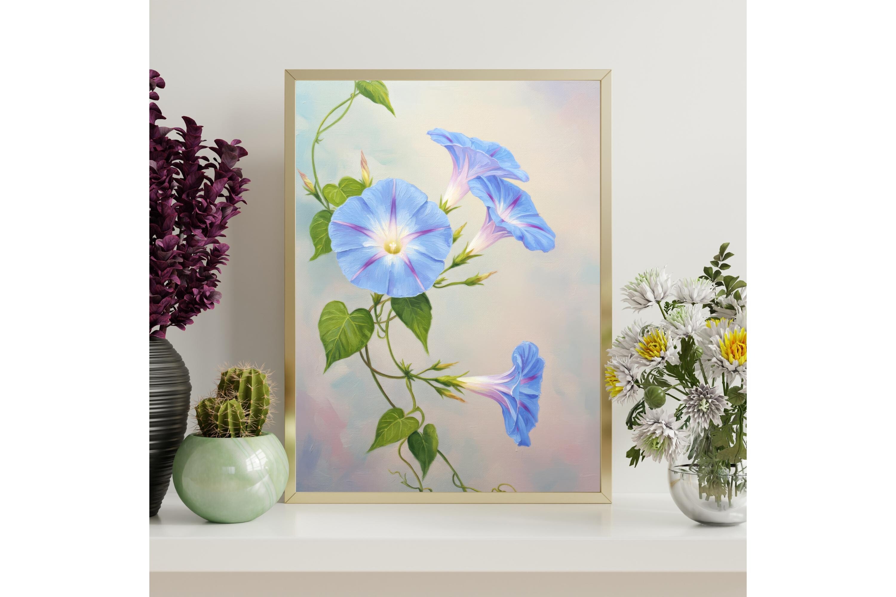 Morning Glory Botanical Printable Wall