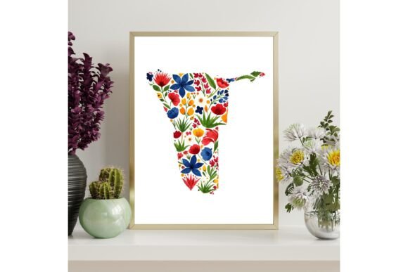 Namibia Map Outline Printable Wall Art