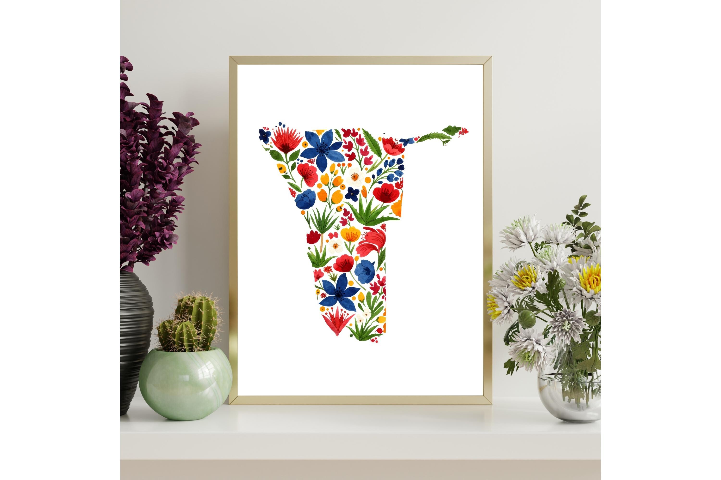 Namibia Map Outline Printable Wall Art
