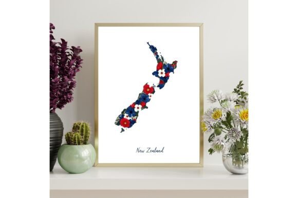 New Zealand Map Outline Printable Wall