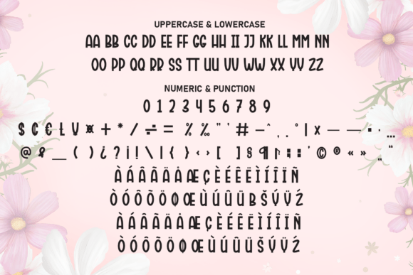 Perfect Flowers Font PNG with transparent background - Preview 6