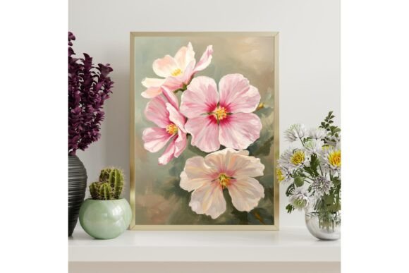 Pink Bouvardia Flower Printable Wall Art