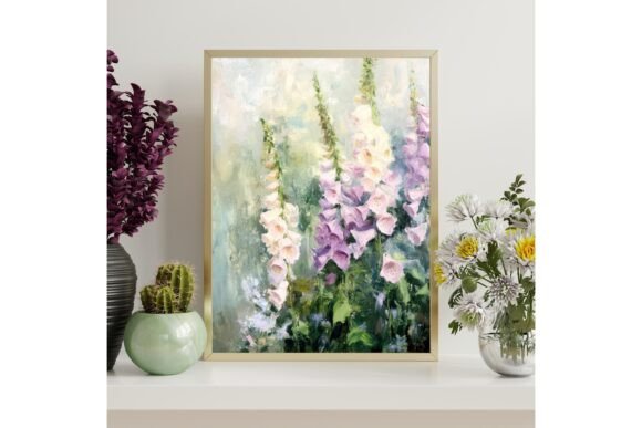 Printable Foxglove Floral Wall Art