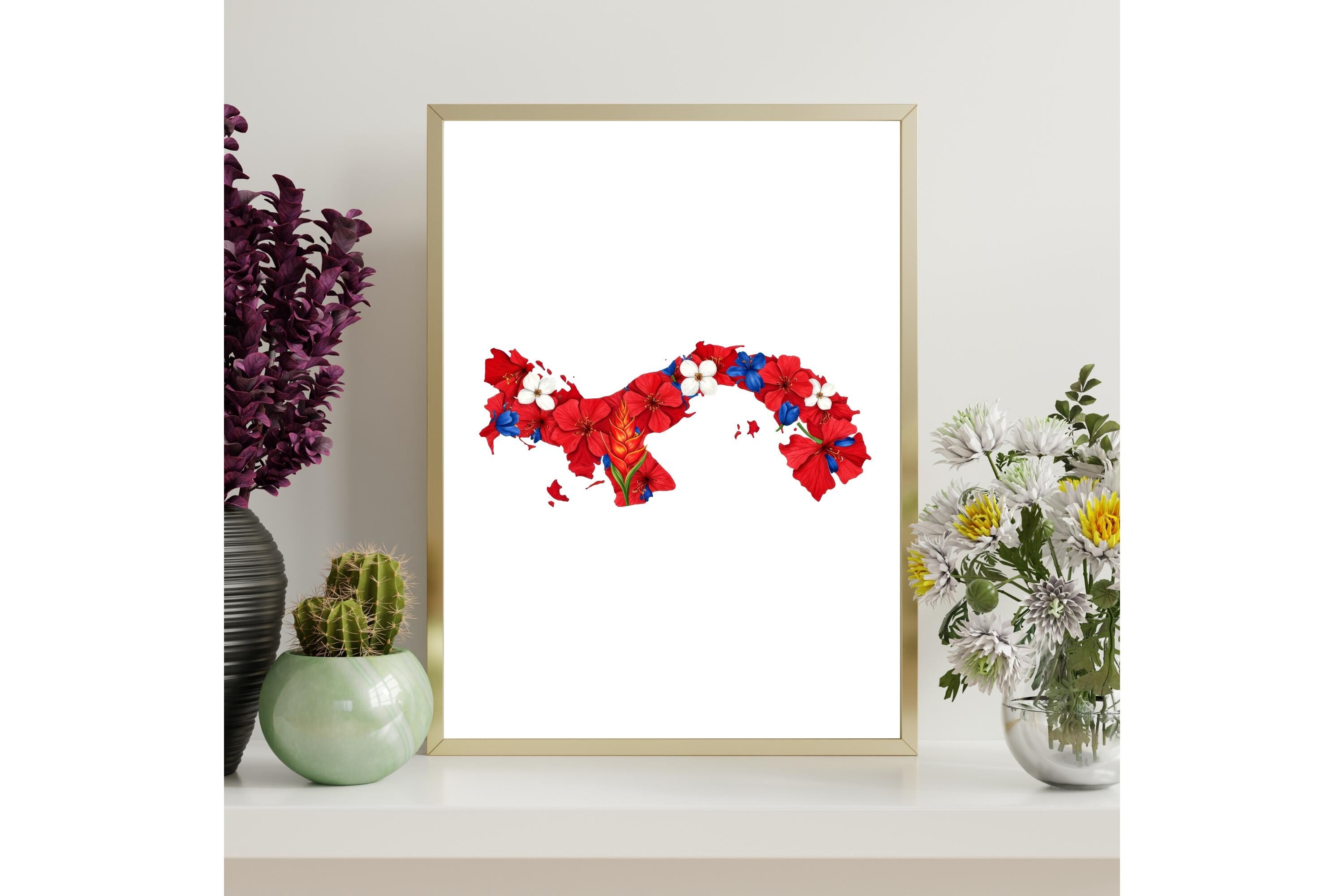 Printable Panama Map Wall Art