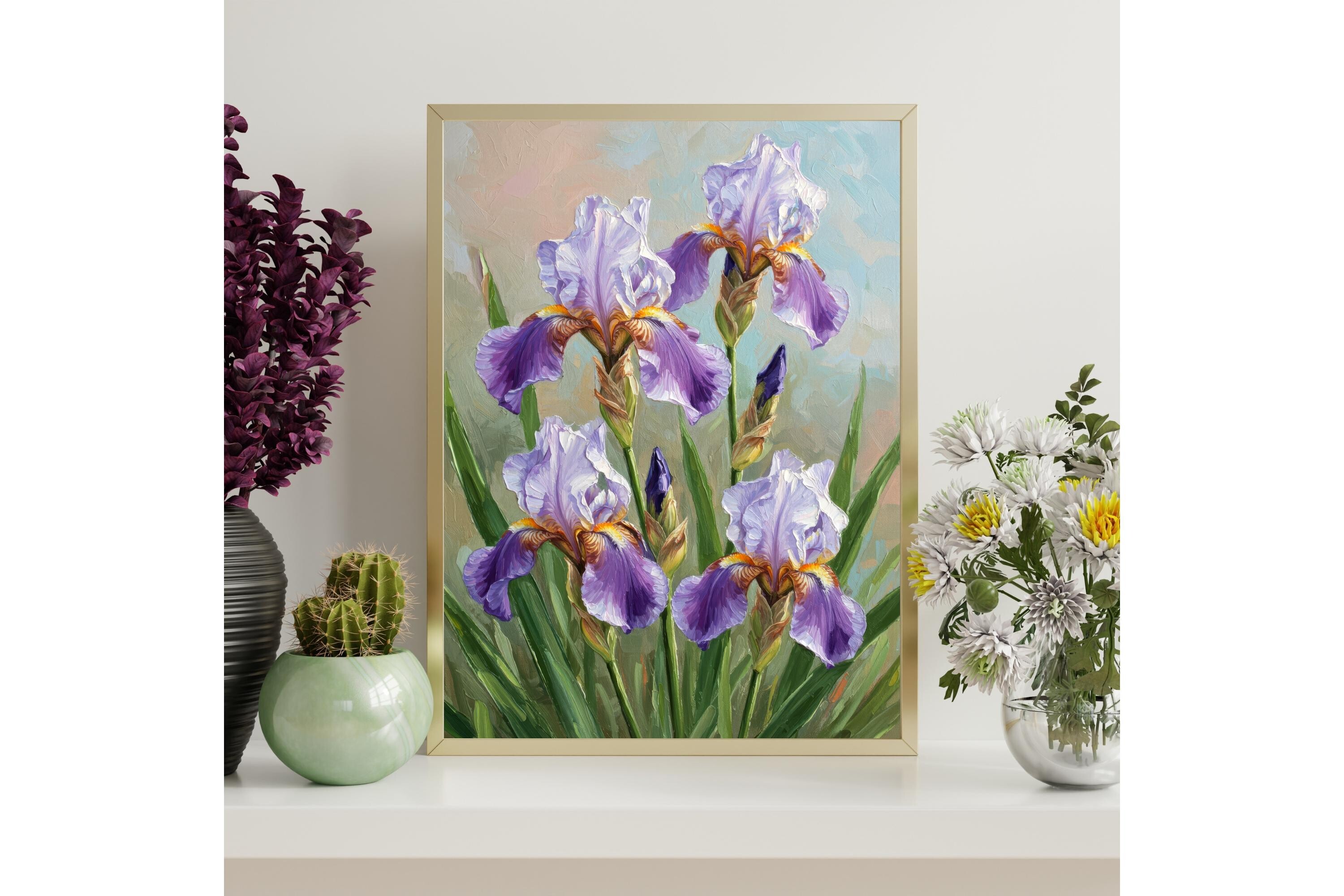 Printable Purple Iris Wall Art