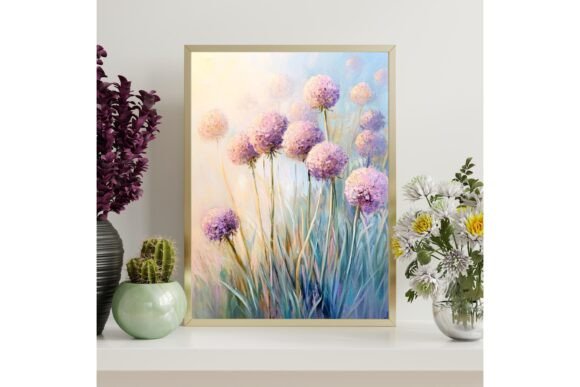 Purple Allium Wall Art Print