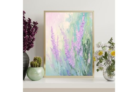 Purple Heather Flower Wall Art Print