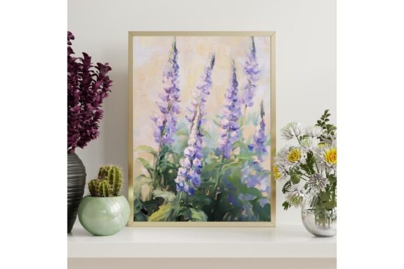 Purple Lupine Flower Printable Wall Art