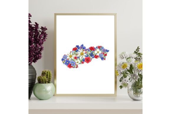 Slovakia Map Outline Printable Wall Art