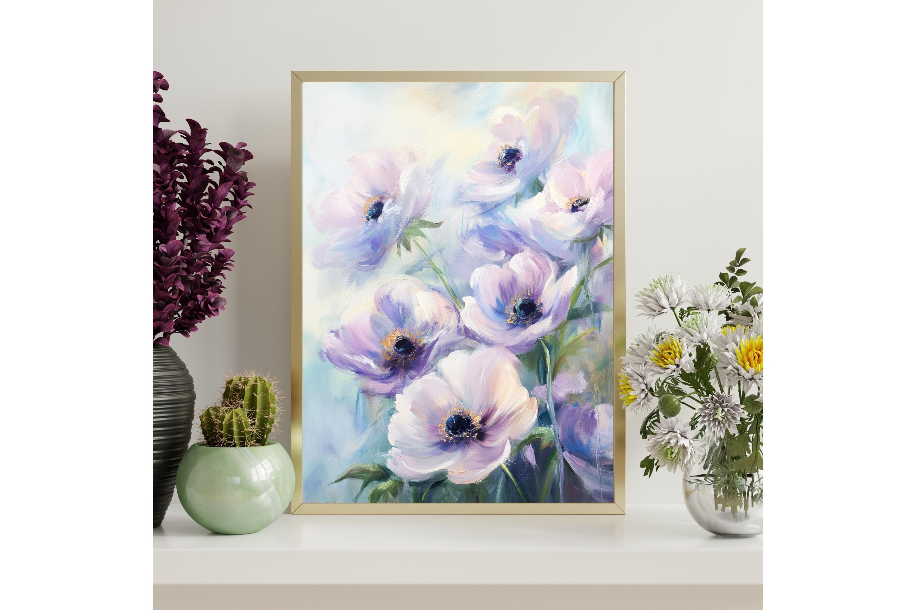 Soft Purple Anemone Printable Wall Art