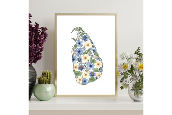 Sri Lanka Country Map Print
